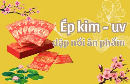 Ép Kim UV Dập Nổi Ý Vàng