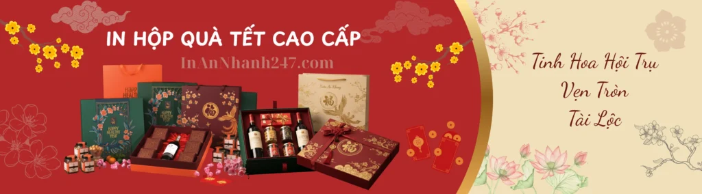 Banner in hộp quà tết Ý Vàng