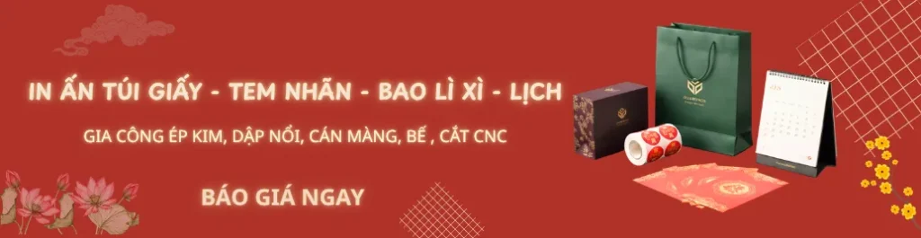 IN TÚI GIẤY BAO LÌ XÌ Ý VÀNG